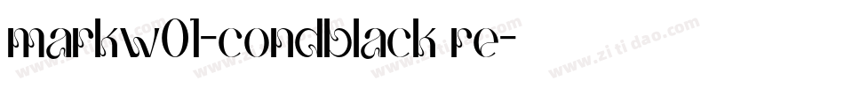 markw01-condblack re字体转换